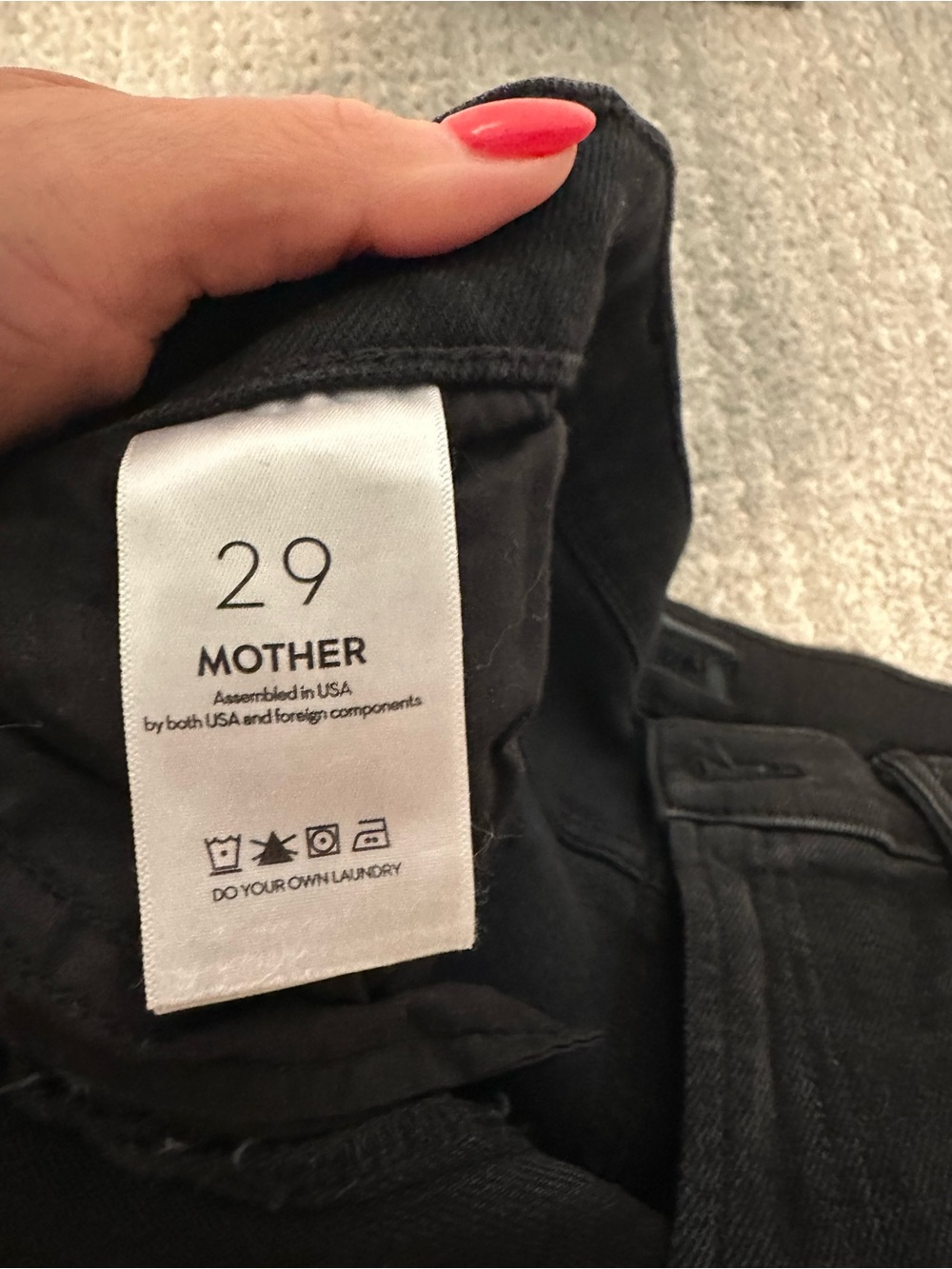 MOTHER Black High-Rise Wide-Leg Jeans - Picture 4 of 5